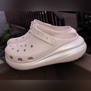 Crocs Pink Platform Clogs 11
